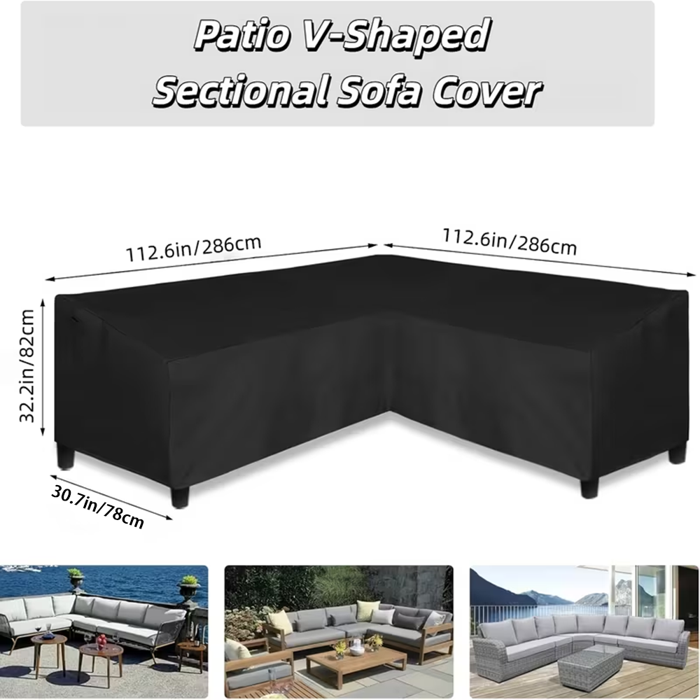 Outdoor Furniture Cover Xl - Robuuste L-vormige buitenbankhoes, geschikt voor tuinmeubelen