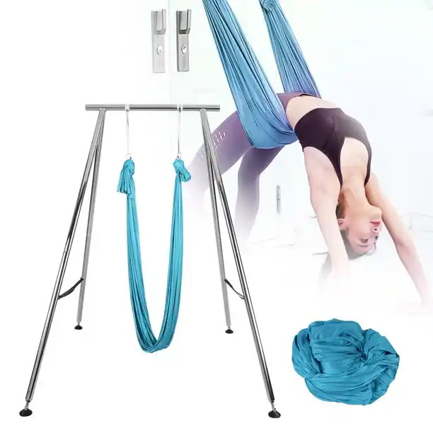 Hammock With Stand - Opvouwbaar, draagbaar, in hoogte verstelbaar yoga-schommelframe,