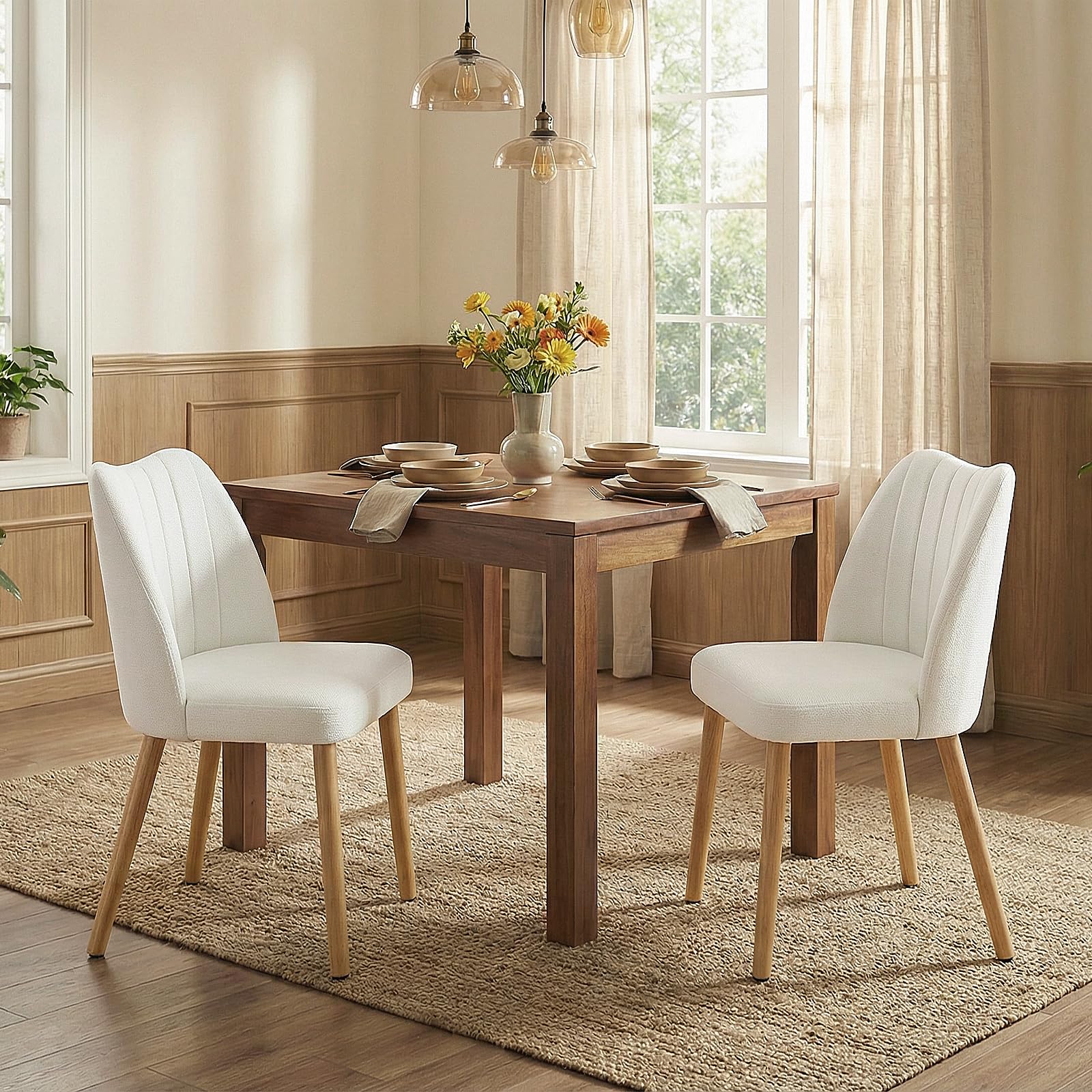 Adirondack Chair Wood - Set van 2 moderne, gestoffeerde eetkamerstoelen