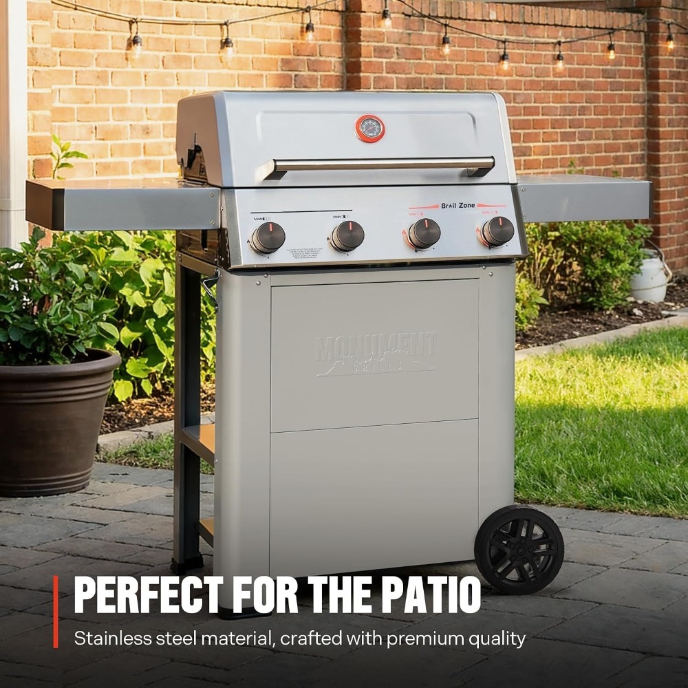Outdoor Furniture Zone - RVS gasgrill & kookplaat & braadzone,