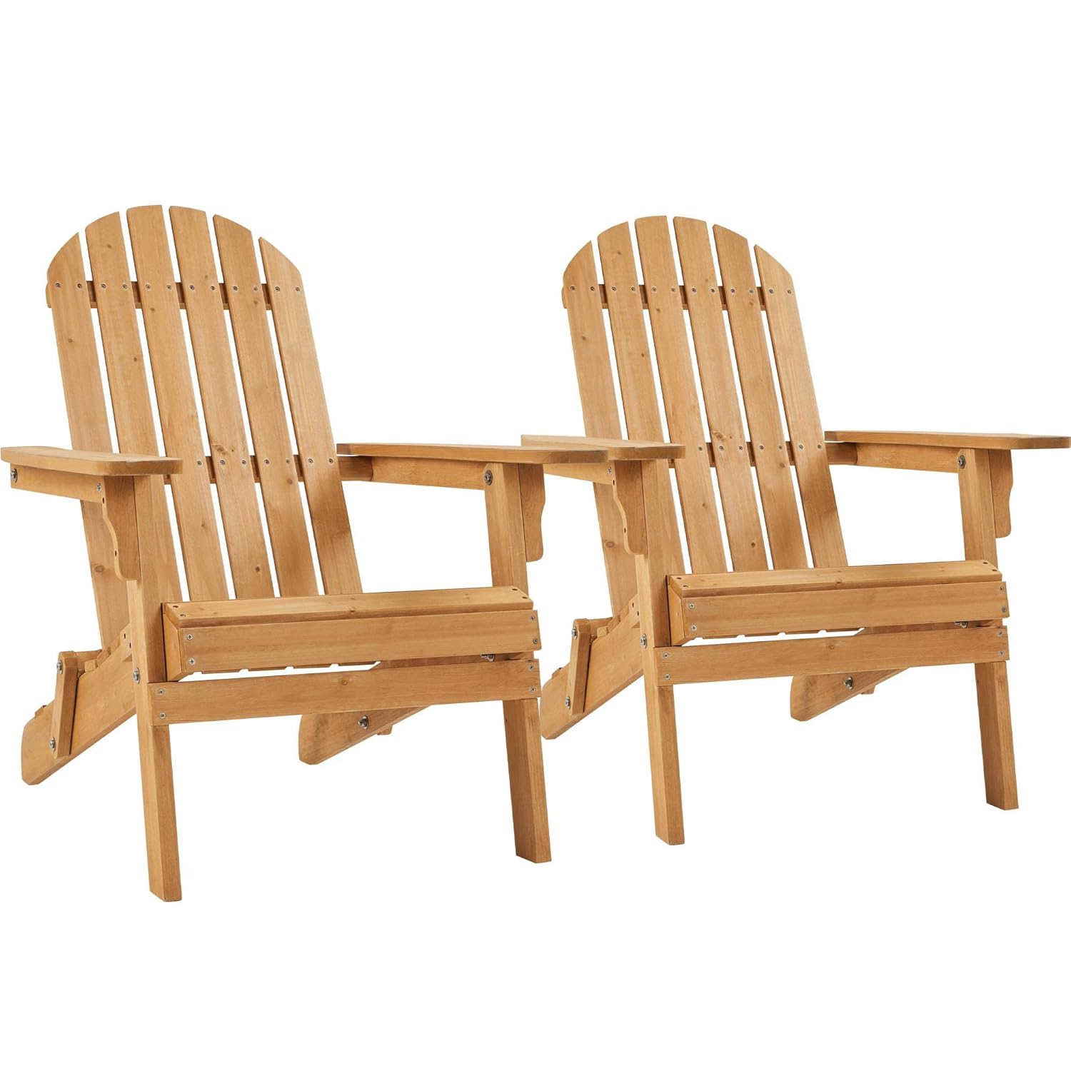 Adirondack Chair Wood - Opvouwbare Adirondack-stoelenset van 2 voor buiten,