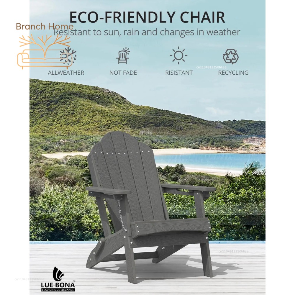 Adirondack Chair Wood - Opvouwbare Adirondack stoel, bekerhouder, houtnerf voor