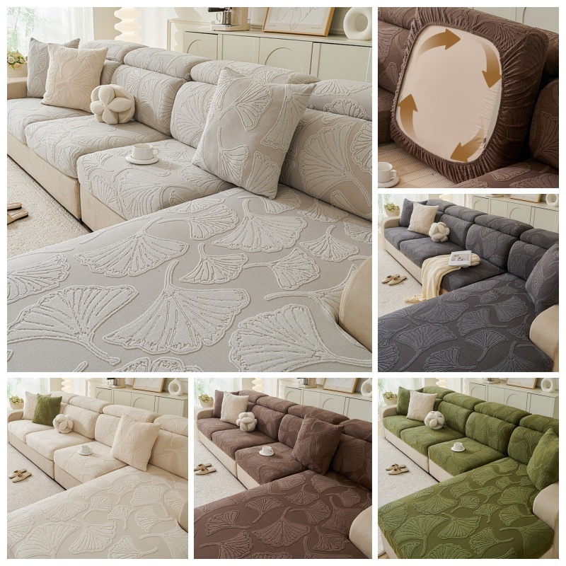 Outdoor Furniture Cover Xl - 1pc Jacquard Fluwelen Bankkussenhoes Stretch Wasbaar