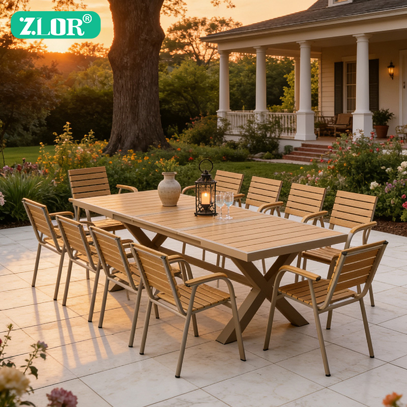 Outdoor Furniture No Cushions - Moderne aluminium tuinmeubelenset voor villa's &