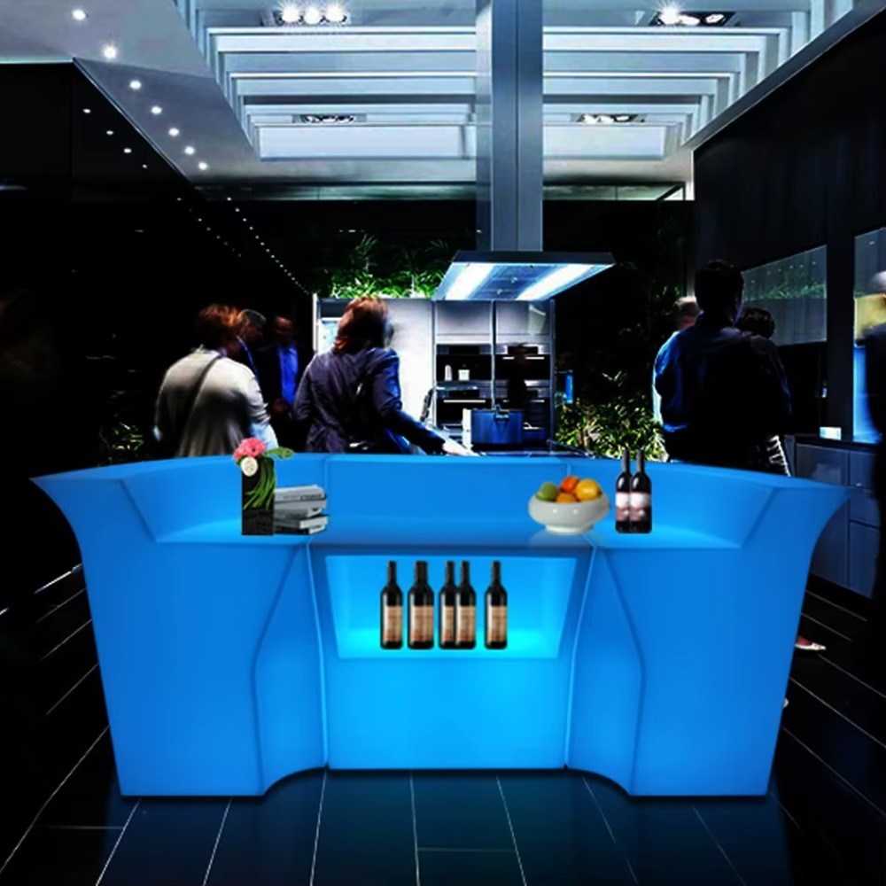 Outdoor Furniture Rental For Party - LED Buitenverlichte Waterdichte Verlichte Bartafel Oplaadbare