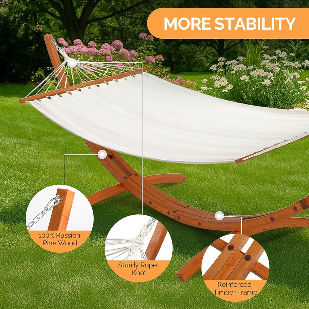 Dubbele hangmatset met gebogen - Hammock With Stand recensie en prijs