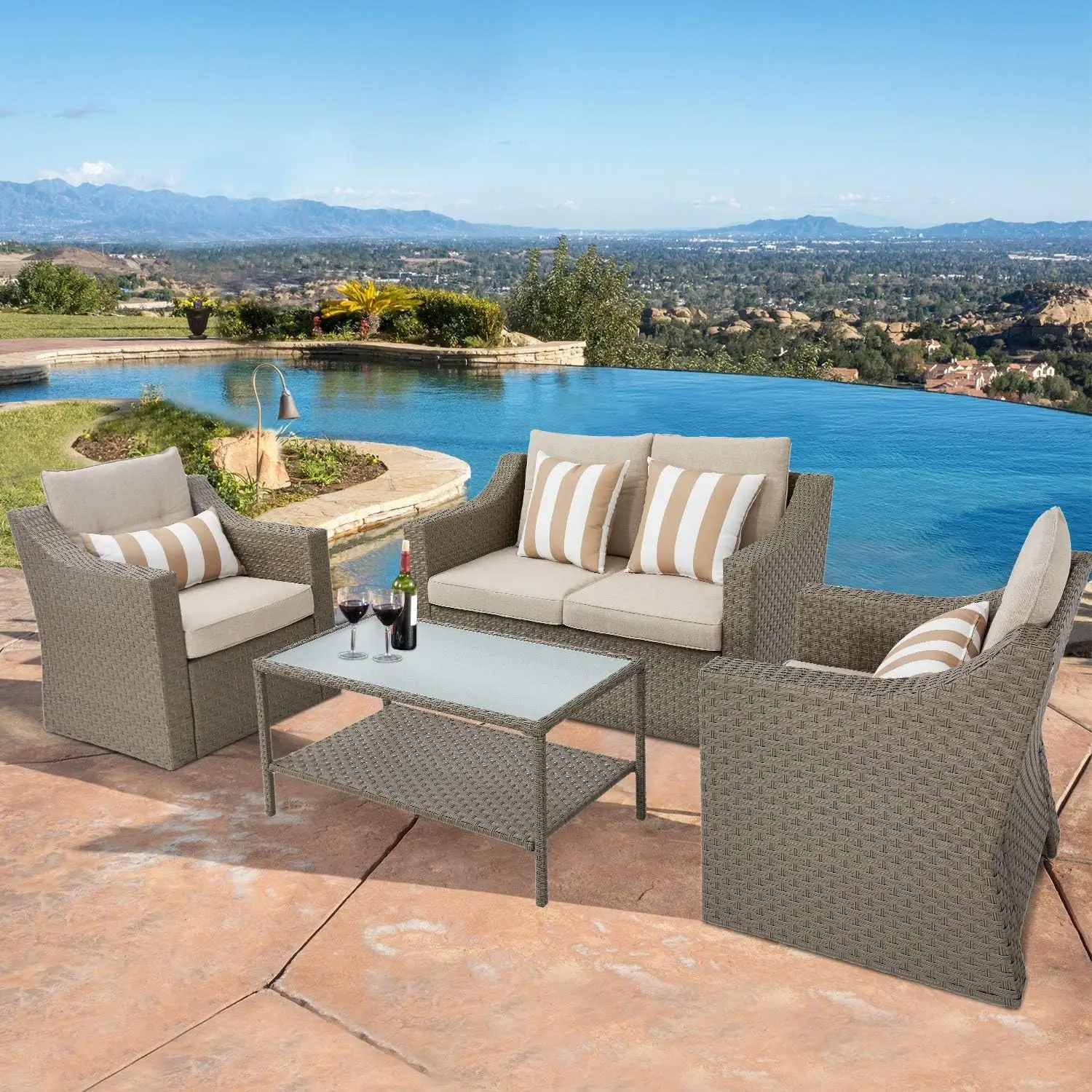 Conversatieset voor terrasmeub - Outdoor Furniture No Cushions recensie en prijs