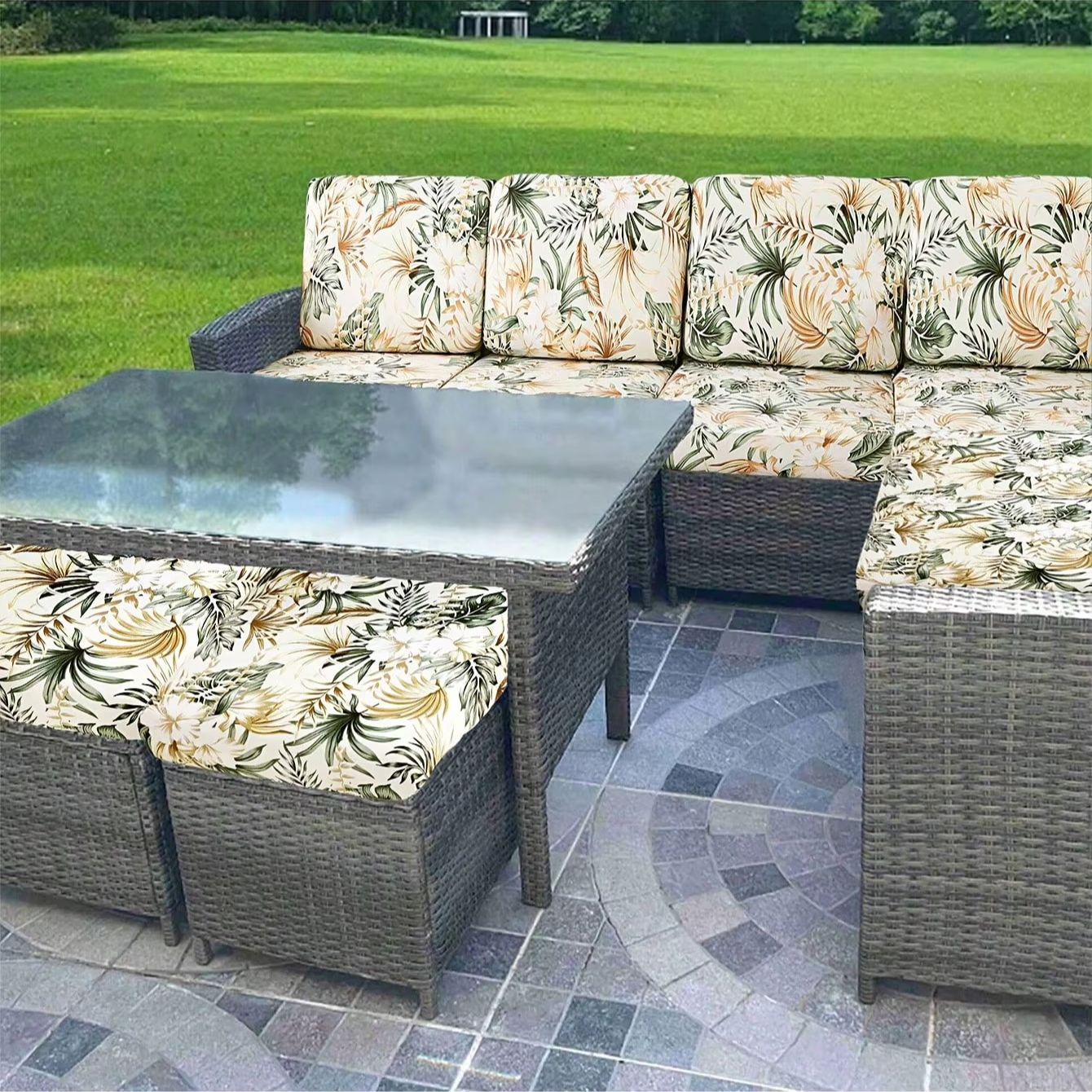 Outdoor kussenhoezen met tropi - Outdoor Furniture No Cushions recensie en prijs