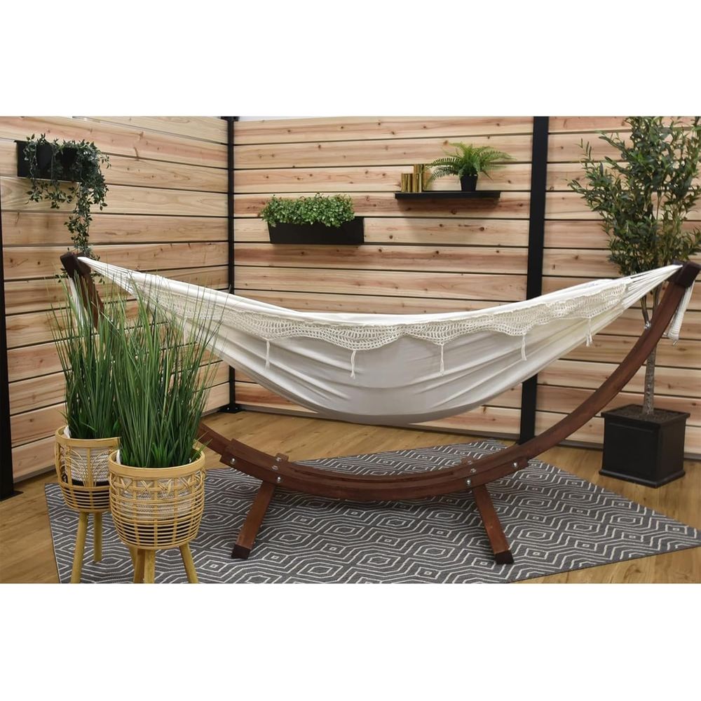 Dubbele katoenen hangmat met s - Hammock With Stand recensie en prijs