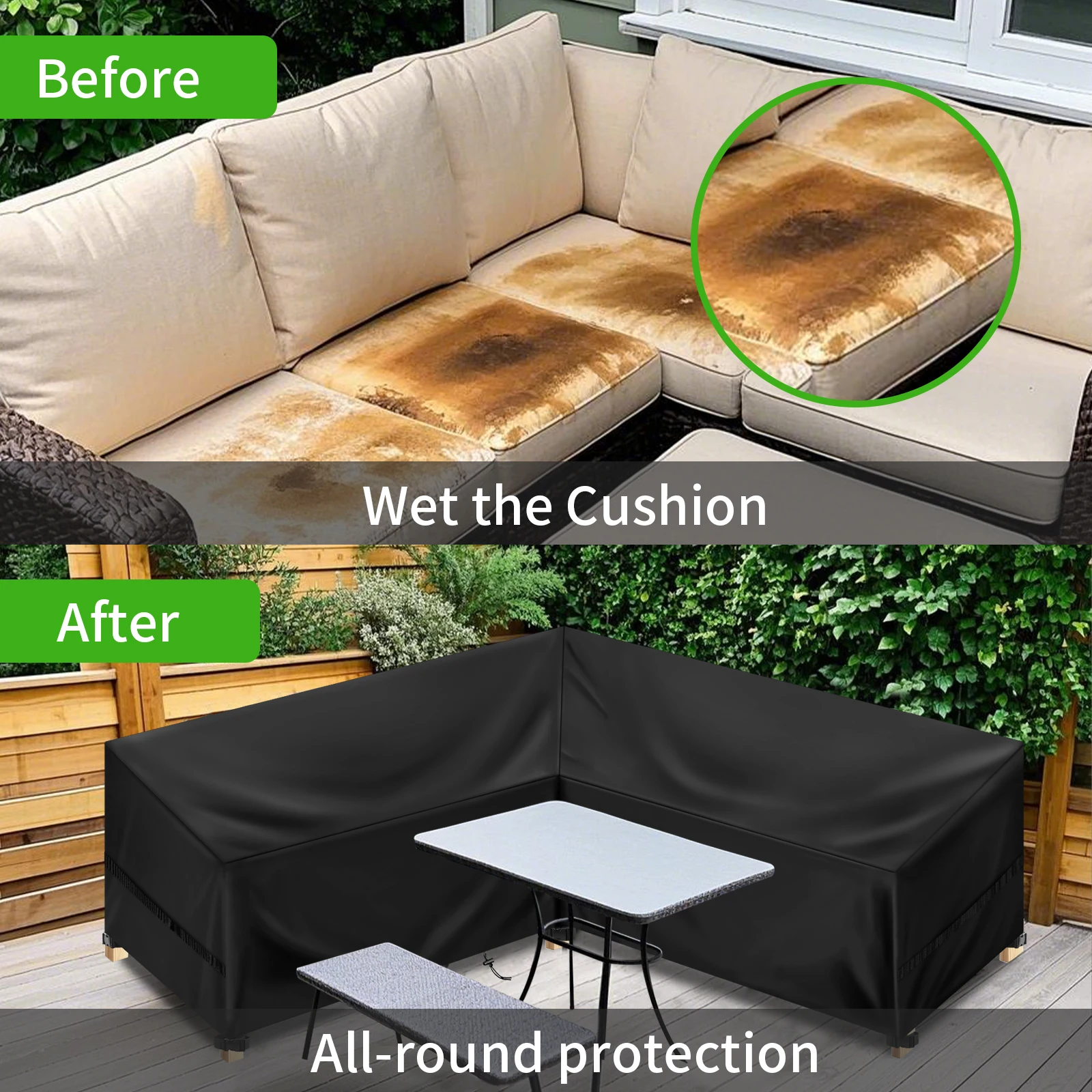 L-vorm Tuinbankhoes 210x260x87 - Outdoor Furniture Cover Xl recensie en prijs