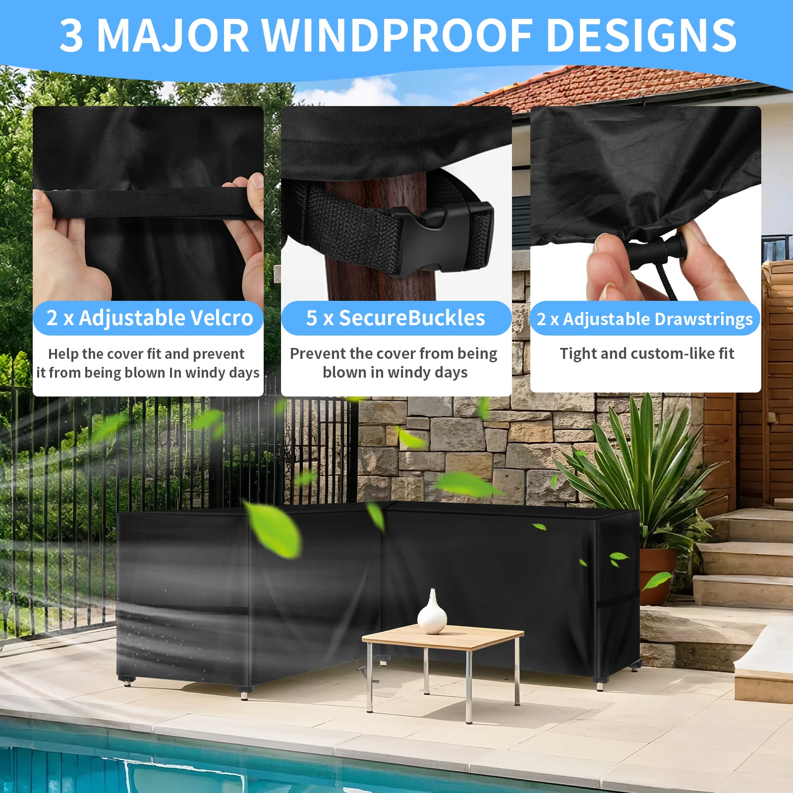 L-vorm Tuinbankhoes 210x260x87 - Outdoor Furniture Cover Xl recensie en prijs