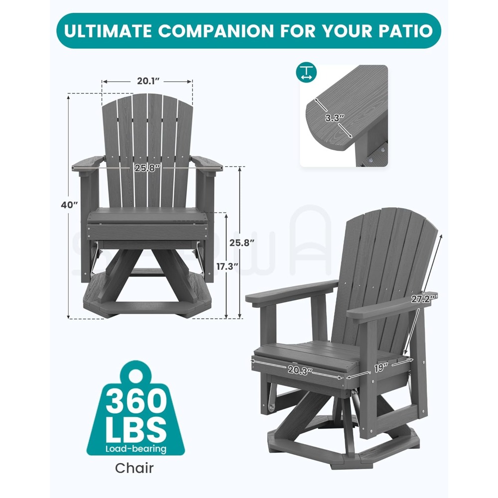 Adirondack draaibare zweefstoe - Adirondack Chair Wood recensie en prijs